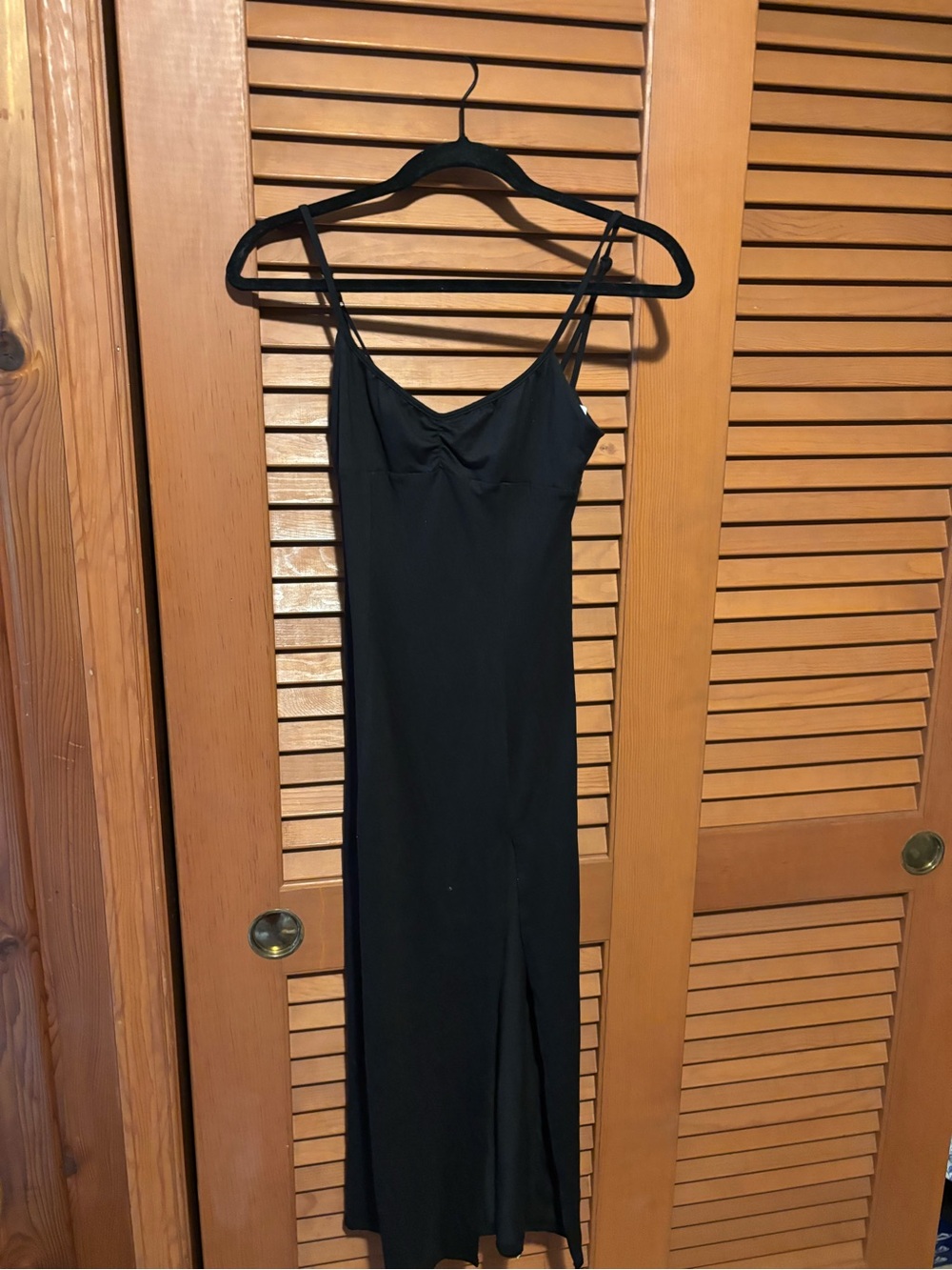 Urban Outfitters Black Midi Dress with Side Slit